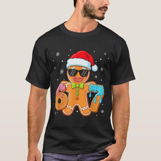 Funny Gingerbread Six Seven 67 Ice Cream Drip Chri Tシャツ (正面)