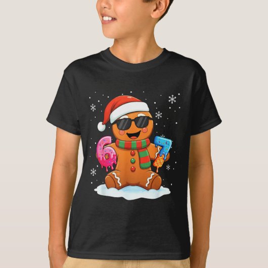 Funny Gingerbread Six Seven 67 Ice Cream Drip Chri Tシャツ (正面)