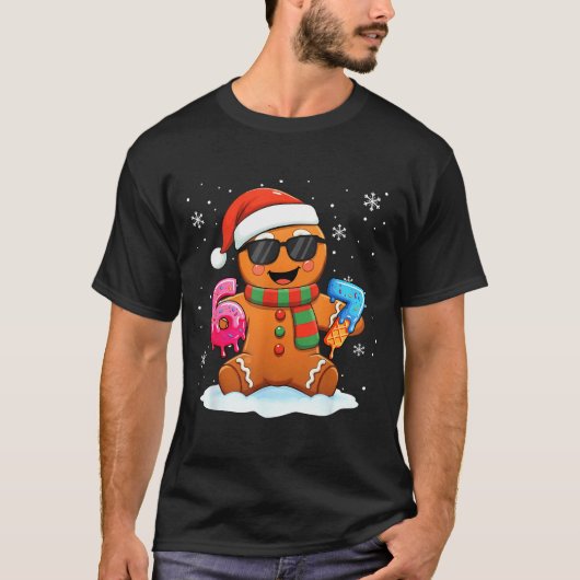 Funny Gingerbread Six Seven 67 Ice Cream Drip Chri Tシャツ (正面)