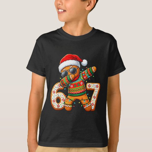 Funny Gingerbread Six Seven 67 Ice Cream Drip Chri Tシャツ (正面)