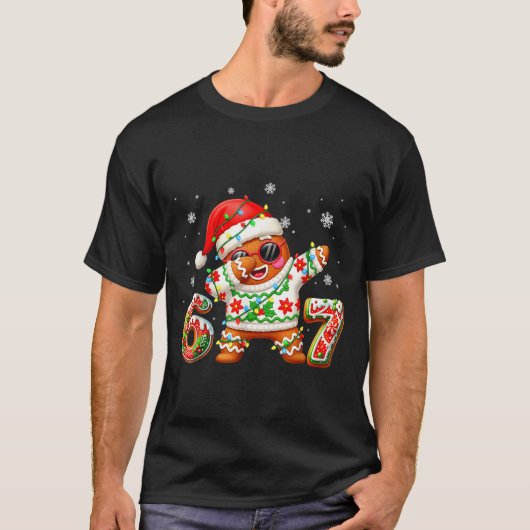 Funny Gingerbread Six Seven 67 Ice Cream Drip Chri Tシャツ (正面)