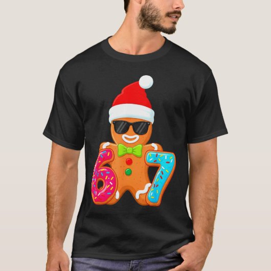 Funny Gingerbread Six Seven 67 Ice Cream Drip Chri Tシャツ (正面)