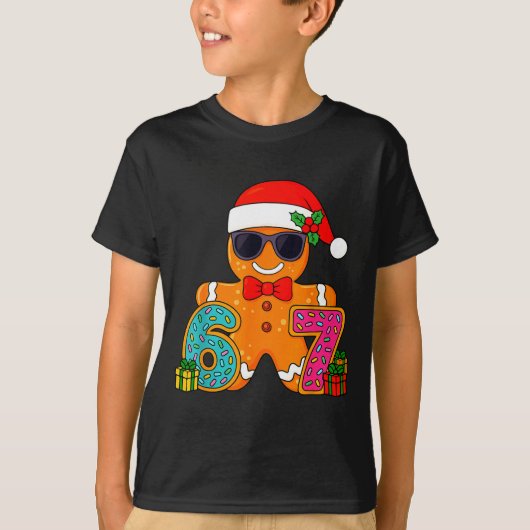 Funny Gingerbread Six Seven 67 Ice Cream Drip Chri Tシャツ (正面)