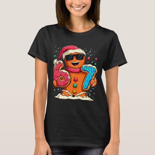 Funny Gingerbread Six Seven 67 Ice Cream Drip Chri Tシャツ (正面)