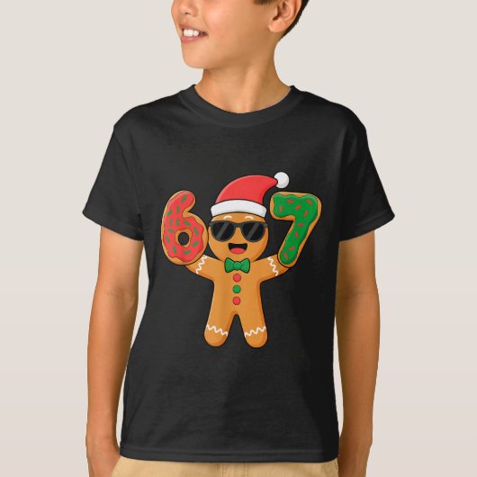 Funny Gingerbread Six Seven 67 Ice Cream Drip Chri Tシャツ (正面)