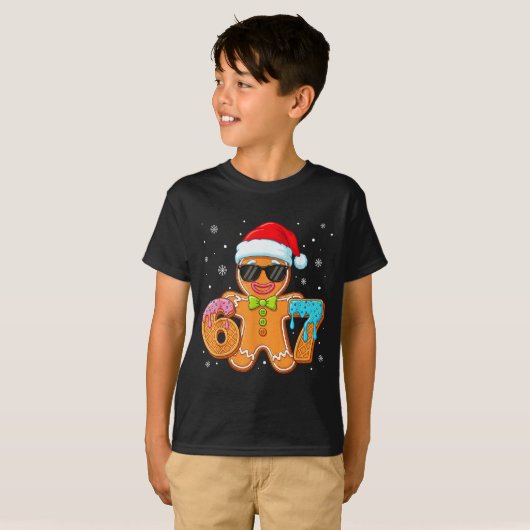 Funny Gingerbread Six Seven 67 Ice Cream Drip Chri Tシャツ (正面フル)