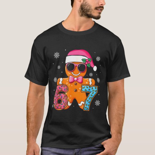 Funny Gingerbread Six Seven 67 Ice Cream Drip Chri Tシャツ (正面)