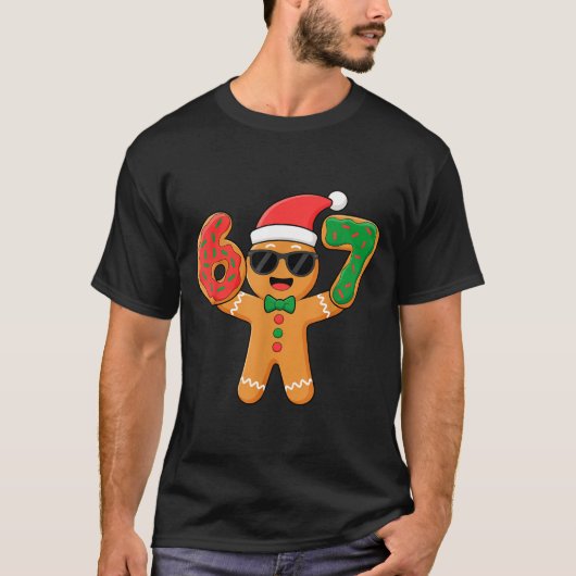 Funny Gingerbread Six Seven 67 Ice Cream Drip Chri Tシャツ (正面)
