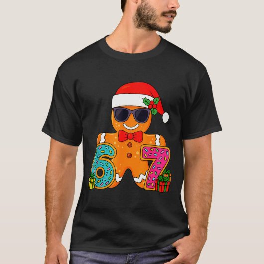 Funny Gingerbread Six Seven 67 Ice Cream Drip Chri Tシャツ (正面)