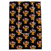 Funny Gingerbread Six Seven 67 Ice Cream Drip Xmas ミディアムペーパーバッグ (裏面)