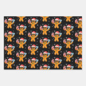 Funny Gingerbread Six Seven 67 Ice Cream Drip Xmas ラッピングペーパーシート (正面)