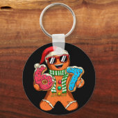 Funny Gingerbread Six Seven 67 Meme Ice Cream Chri キーホルダー (正面)