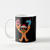 Funny Gingerbread Six Seven Meme Christmas Brainro コーヒーマグカップ (左)