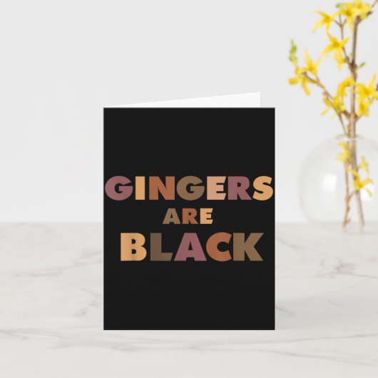 Funny Gingers Are Black Meme, Ginger Blacks Redhea カード (黄色い花)