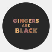 Funny Gingers Are Black Meme, Ginger Blacks Redhea ラウンドシール (正面)
