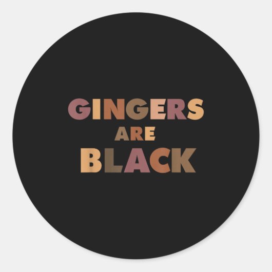 Funny Gingers Are Black Meme, Ginger Blacks Redhea ラウンドシール (正面)