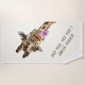 Funny Giraffe Beach Towel ビーチタオル (正面)