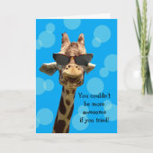 Funny Giraffe Birthday Card カード (正面)