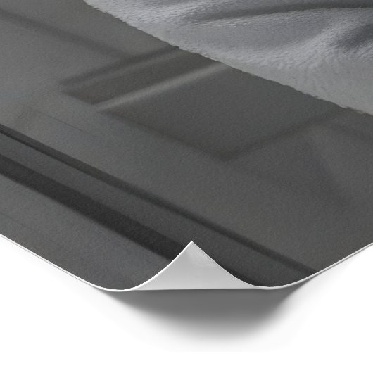 Funny Giraffe in Bathrobe Print, Quirky Bathroom ポスター (角)