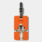 Funny Giraffe Luggage Tag ラゲッジタグ (正面縦)