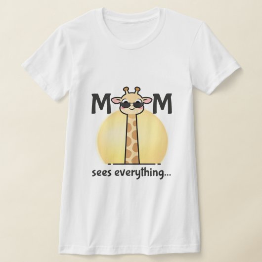 Funny Giraffe Mom Life Graphic Tee Tシャツ (レイダウン)