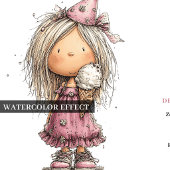 Funny Girl Birthday Invitation Printable Download 招待状