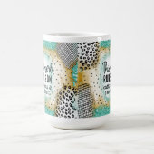 Funny Girl Runs on Caffeine Sarcasm Mug Gift Her コーヒーマグカップ (中央)