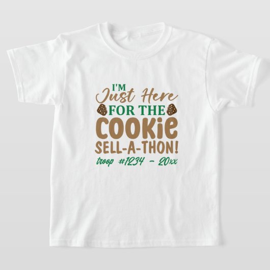 Funny Girl Scout Cookie Sell-A-Thon Custom Tシャツ (レイダウン)