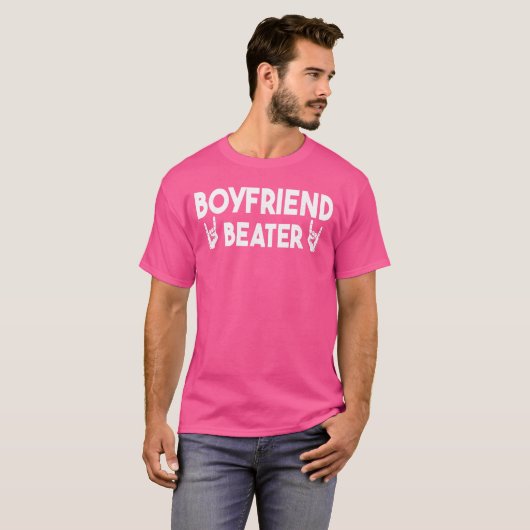 Funny Girlfriend Humor Boyfriend Beater funny Tシャツ (正面フル)