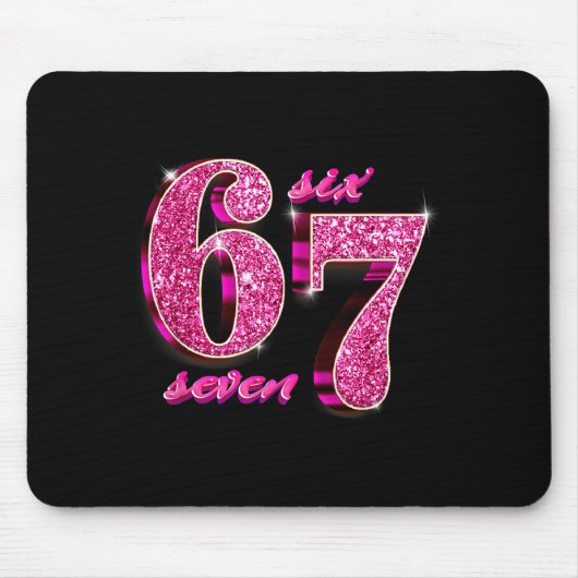 Funny Girls Nk Coquette 67 Six Seven Meme Brainrot マウスパッド (正面)
