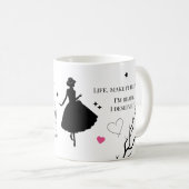 Funny Glam Quote Mug コーヒーマグカップ (正面右)