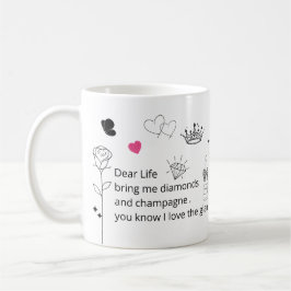 Funny Glam Quote Mug コーヒーマグカップ