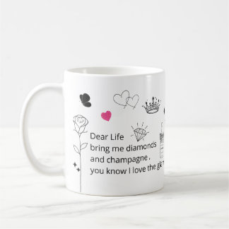 Funny Glam Quote Mug コーヒーマグカップ