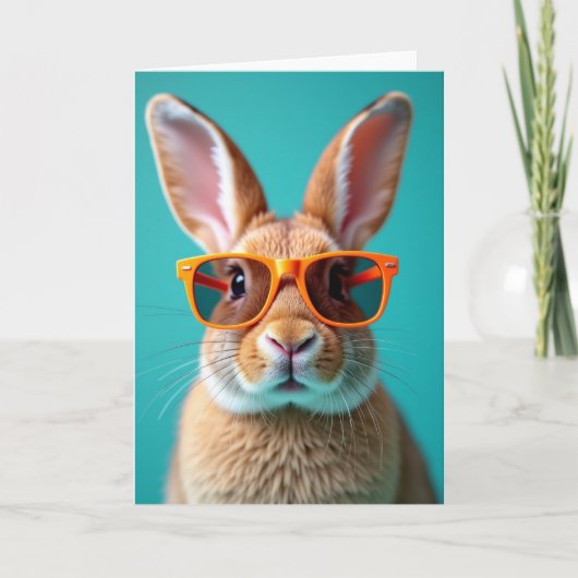 Funny Glasses Animal Friend Card カード (正面)