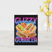 Funny Glizzy Gobbler Meme Hilarious Hot Dog Glizzy カード (黄色い花)