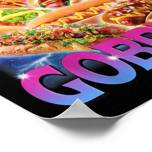 Funny Glizzy Gobbler Meme Hilarious Hot Dog Glizzy ポスター (角)