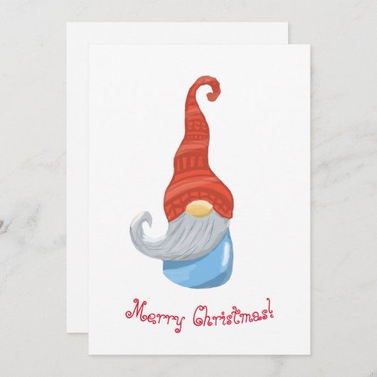 Funny gnome サンキューカード (正面/裏面)