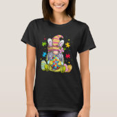 Funny Gnome Autism Awareness Happy Easter Day Bunn Tシャツ (正面)