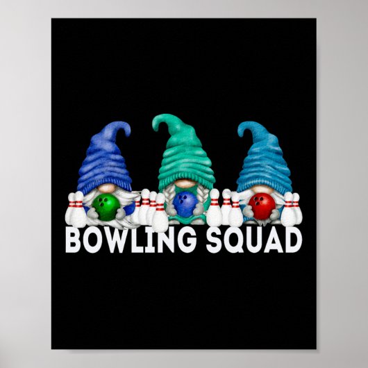 Funny Gnome Bowling Squad For Family Cute Bowling  ポスター (正面)