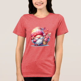 Funny Gnome for Valentine Day トライブレンドTシャツ