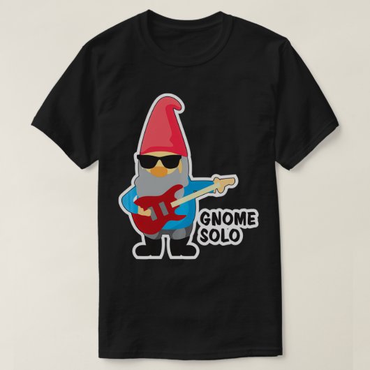 Funny Gnome Guitarist Rock N Roll Music Band Kids  Tシャツ (デザイン正面)