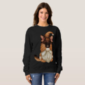 Funny Gnome In German Shepherd Costume For Men Dog スウェットシャツ (正面フル)