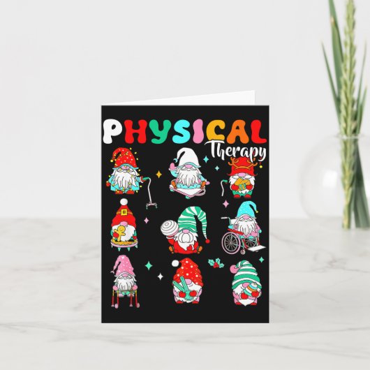 Funny Gnome Physical Therapy Pt Physical Therast C カード (正面)