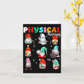 Funny Gnome Physical Therapy Pt Physical Therast C カード (黄色い花)