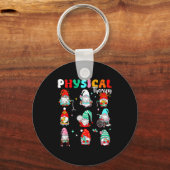 Funny Gnome Physical Therapy Pt Physical Therast C キーホルダー (正面)