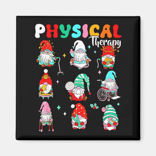 Funny Gnome Physical Therapy Pt Physical Therast C マグネット (正面)