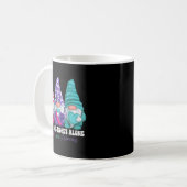 Funny Gnomies Thyroid Cancer Awareness Month Ribbo コーヒーマグカップ (正面左)