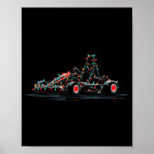 Funny Go Kart Christmas Graphics Lights Lover Kart ポスター (正面)