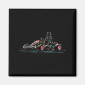 Funny Go Kart Christmas Graphics Lights Lover Kart マグネット (正面)