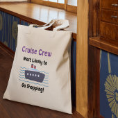 Funny 'Go Shopping' Cruise Blue/ White Personalize トートバッグ